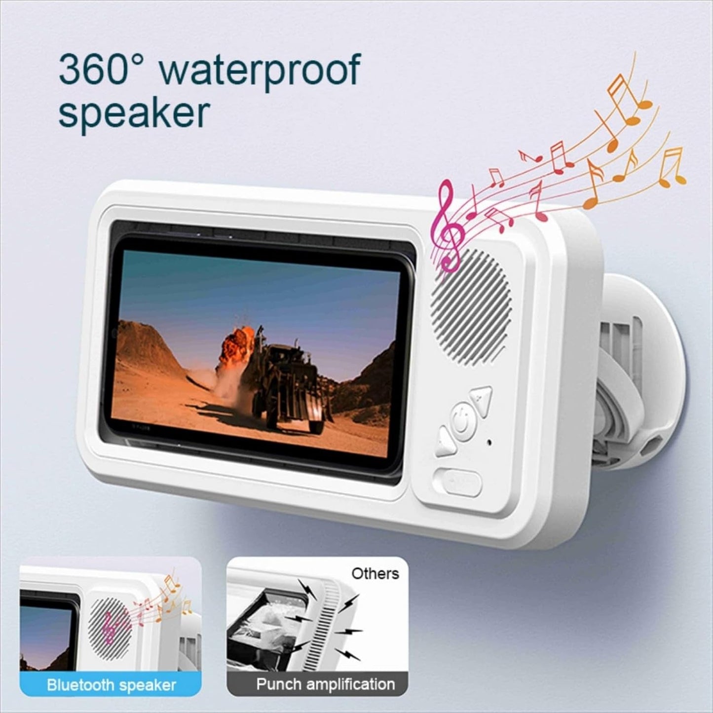 Soniqshel™ The Waterproof Bluetooth Phone Holder with 360° Rotation